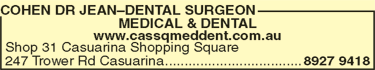 Cohen Dr Jean'Dental Surgeon - Dentists Hobart 1