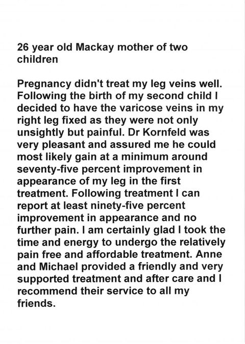 Leg Vein Clinic Australia (Dr M Kornfeld) - Dentists Hobart 2